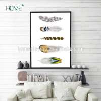 Wall Decor Feather Pattern Picture Framed Art Plastic & Canvas Picture Frame